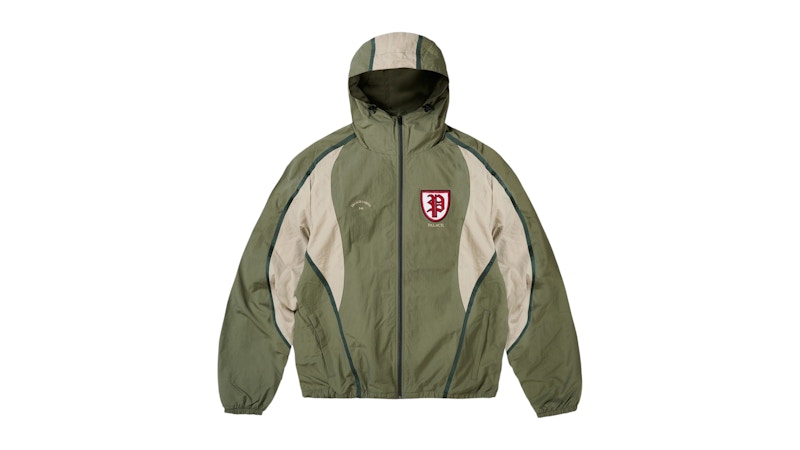 Palace Scrum Hooded Shell Jacket Olijf