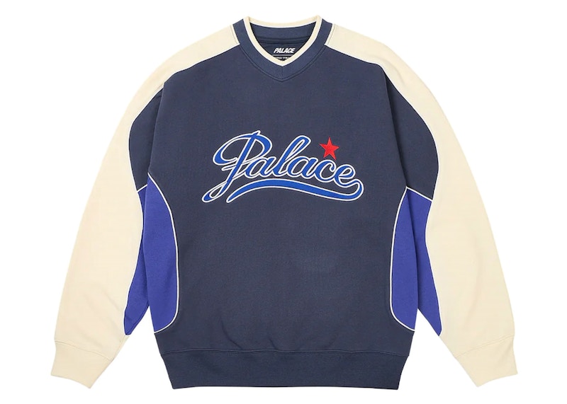 Palace Star Script Crew Blauw