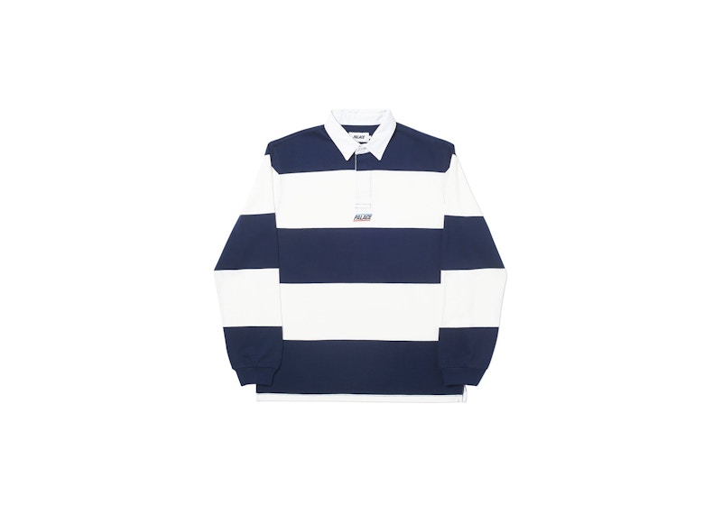 Palace Striped Rugby Marineblauw