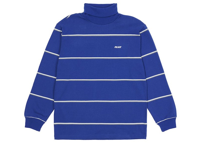 Palace Striped Turtleneck Blauw