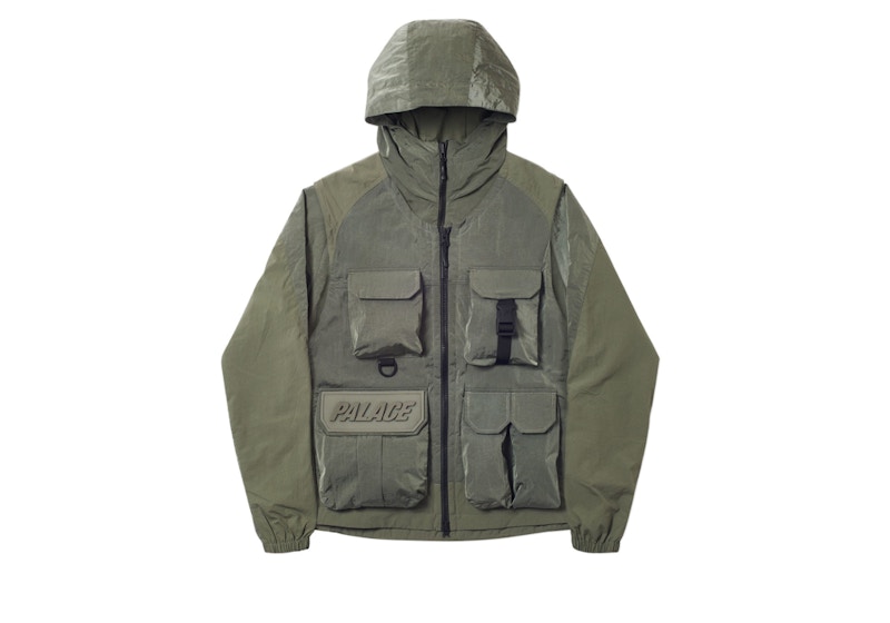Palace Utility Iridescent Jacket + Vest Olijf