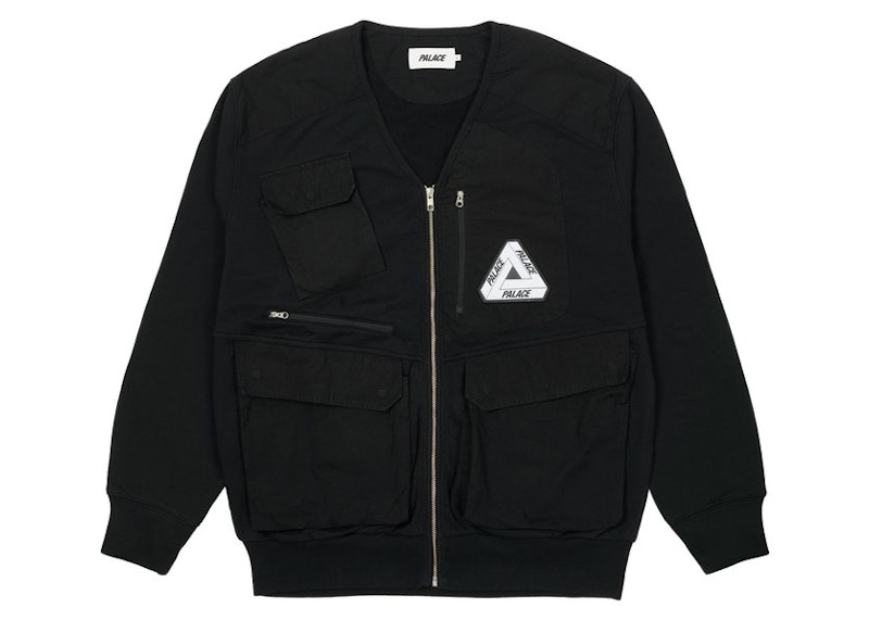 Palace Utility Zip Front Panel Sweat Zwart