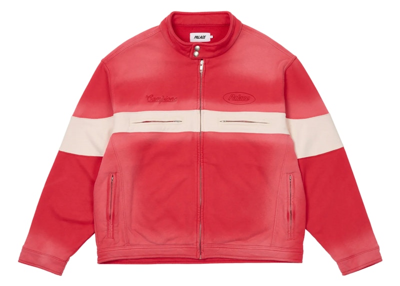Palace Washed Moto Jacket Truest Rood