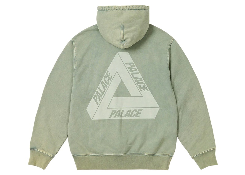 Palace Washed Out Tri-Ferg Hood Groen