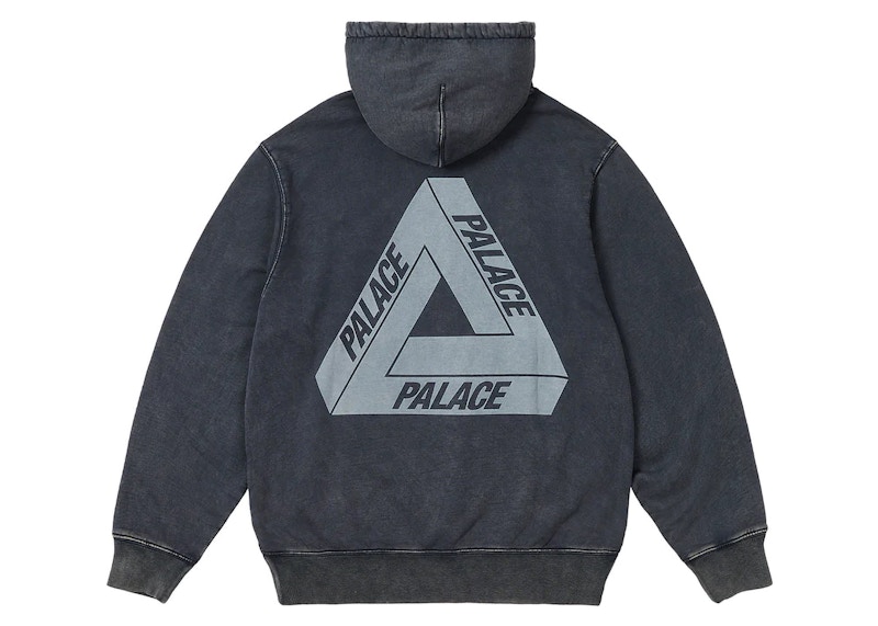 Palace Washed Out Tri-Ferg Hood Blauw