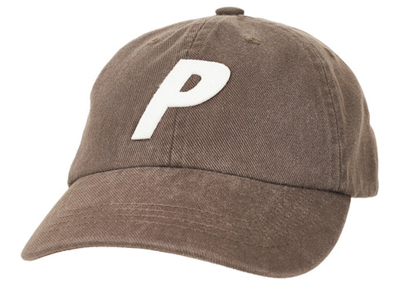Palace Washed Twill P 6-Panel Grijs