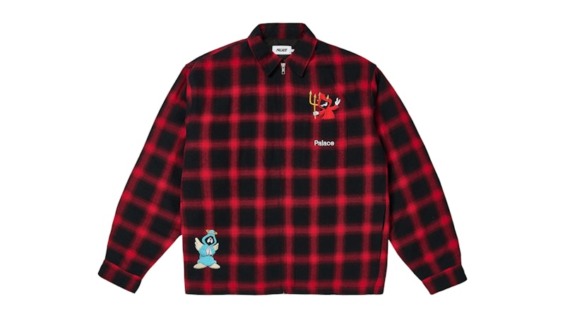 Palace Zip Up Shirt Rood