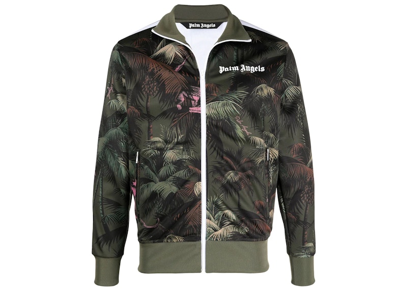 Palm Angels Leaf Print Track Jacket Groen