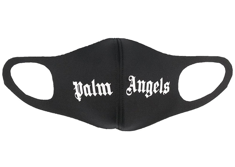 Palm Angels Logo Print Face Mask Zwart
