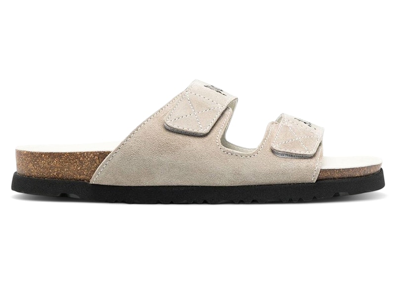Palm Angels Logo Print Slide Sandals Wit