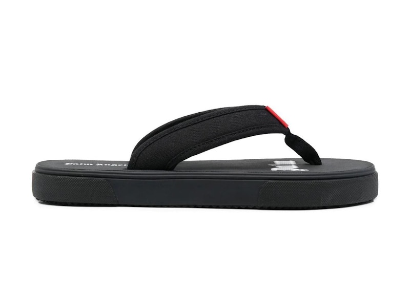 Palm Angels Logo Tag Flip Flops Zwart