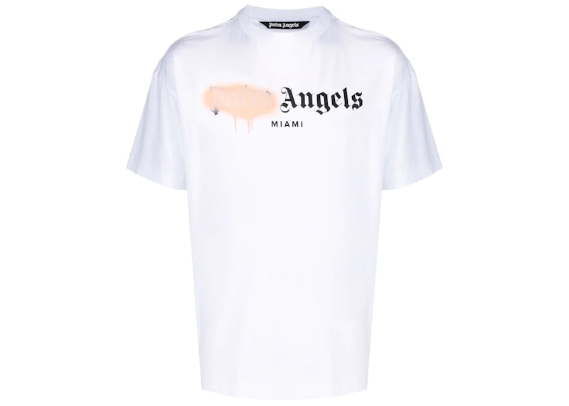 Palm Angels Miami Sprayed Logo T-shirt Wit