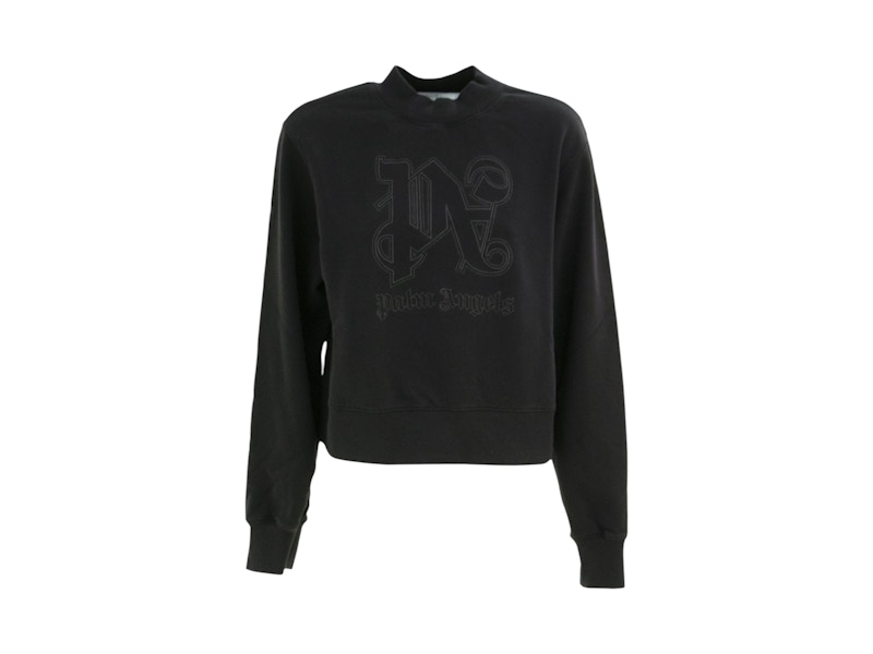 Palm Angels Monogram Statement Crew Zwart