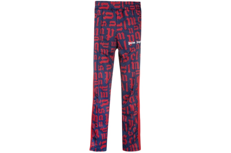 Palm Angels Monogram Straight Fit Track Pants Blauw
