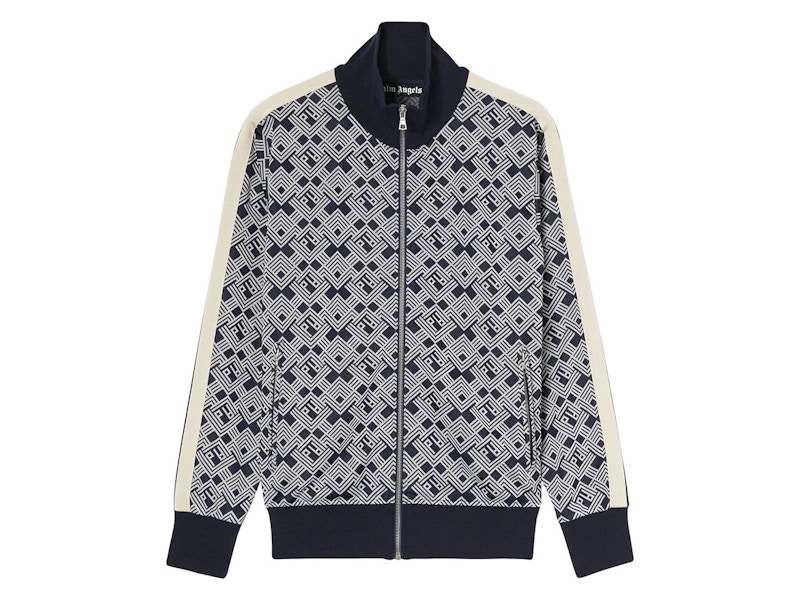 Palm Angels Monogram Track Jacket /Off Marineblauw