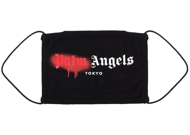 Palm Angels Paint Logo Face Mask Zwart