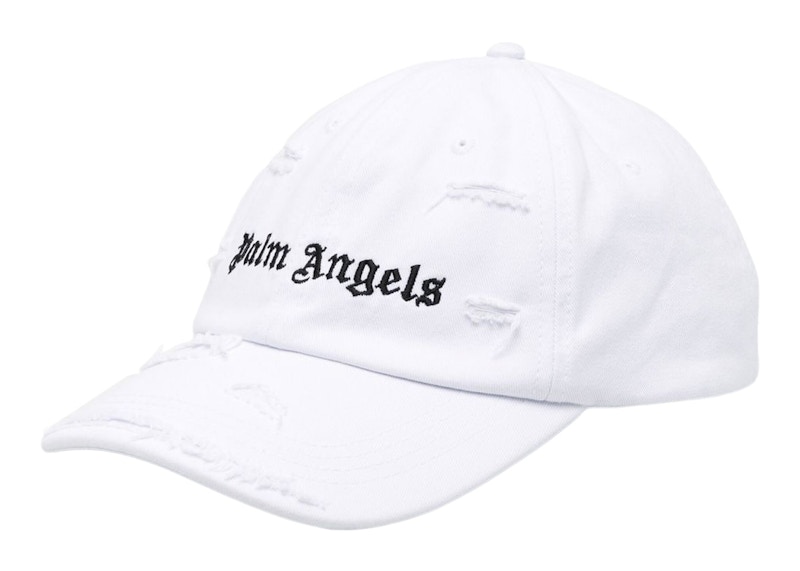 Palm Angels Ripped Logo Cap Zwart
