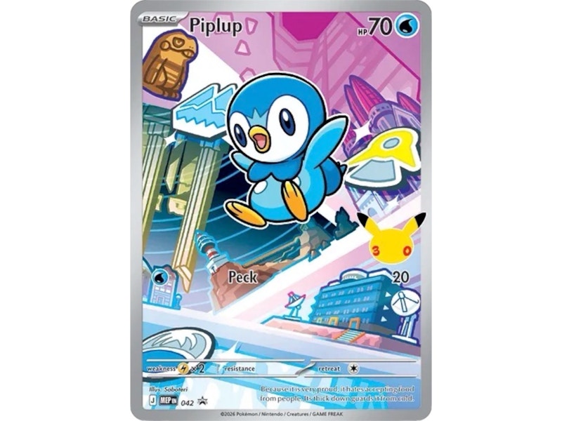 Pipplup 2026 Pokémon Mega Evolution First Partners Collection Promo 42 Ungraded