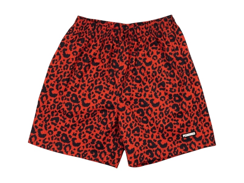Pleasures Leopard Active Shorts Rood