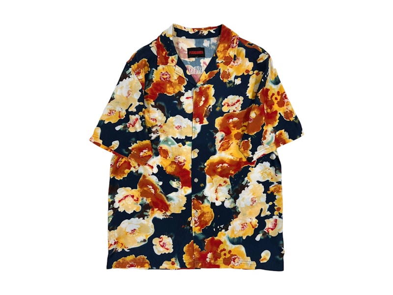 Pleasures Portion Button Down Shirt Dark Blauw
