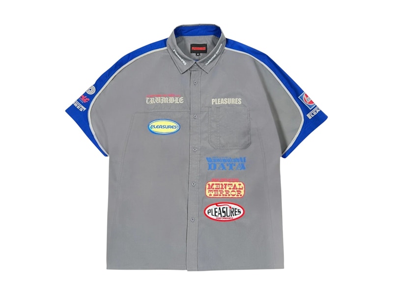 Pleasures Terror Button Up Shirt Grijs