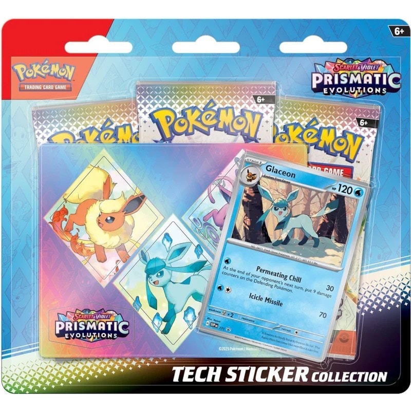 Pokèmon Scarlet & Violet Prismatic Evolutions Glaceon Tech Sticker Collection