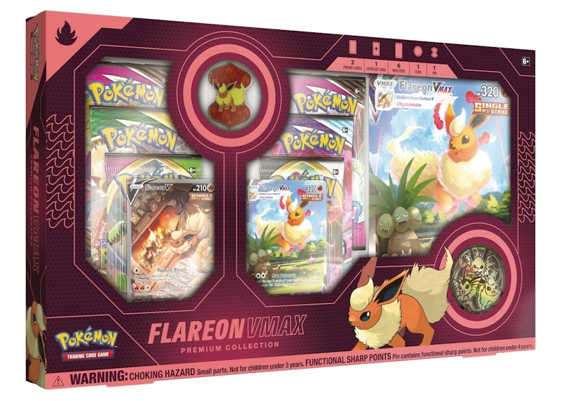 Pokémon TCG Flareon V VMAX Premium Collection Box