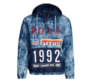 Polo Ralph Lauren Indigo Stadium Popover Jacket Ridge Wash