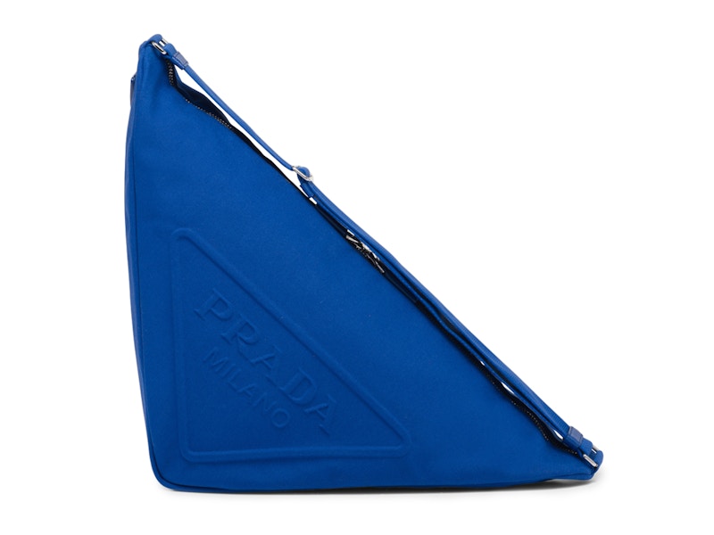 Prada Canvas Triangle Bag Cobalt Blauw