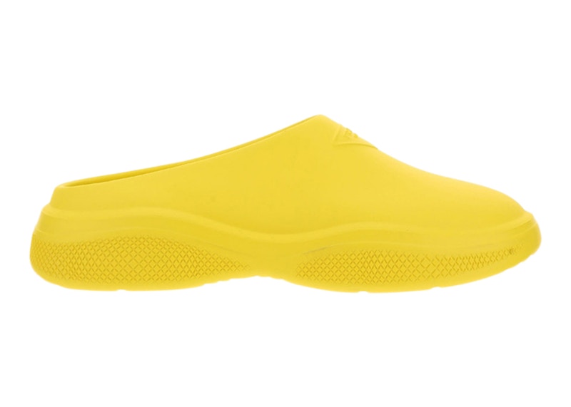 Prada Foam Rubber Mule Geel