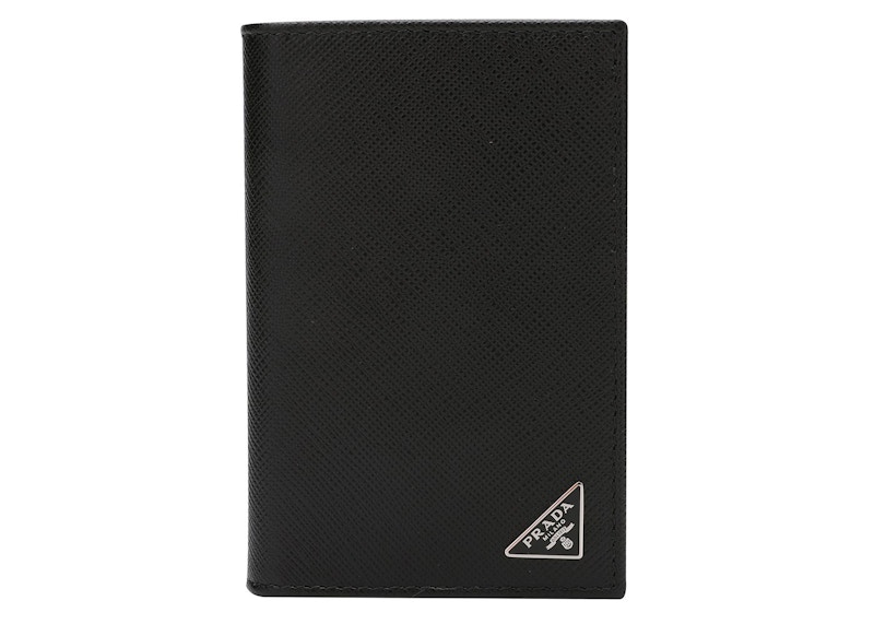 Prada Leather Card Holder Zwart