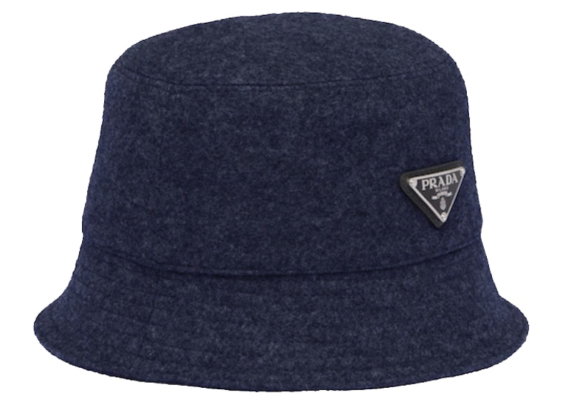 Prada Loden Bucket Hat Blauw