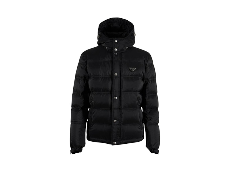 Prada Logo Down Jacket Zwart
