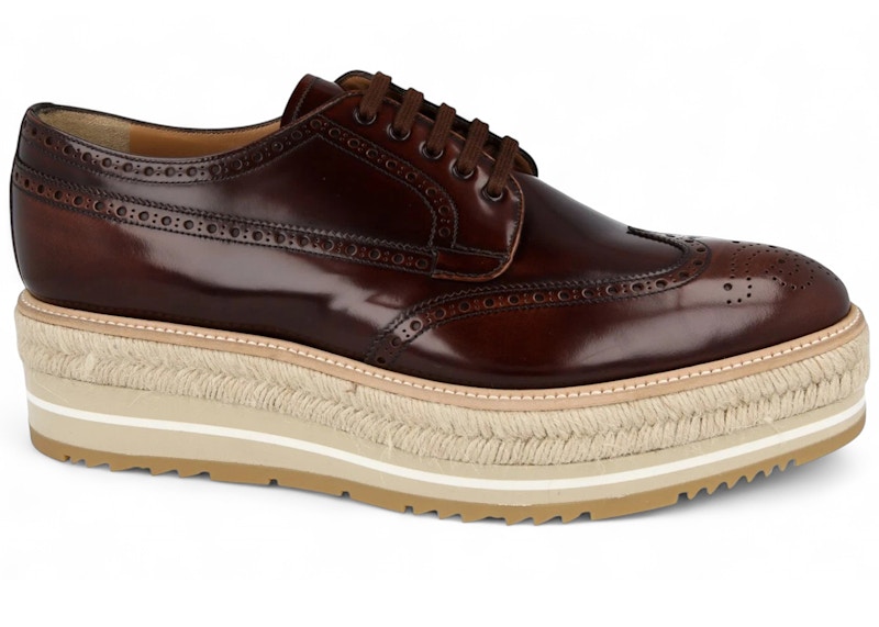 Prada Platform Derby Bruin