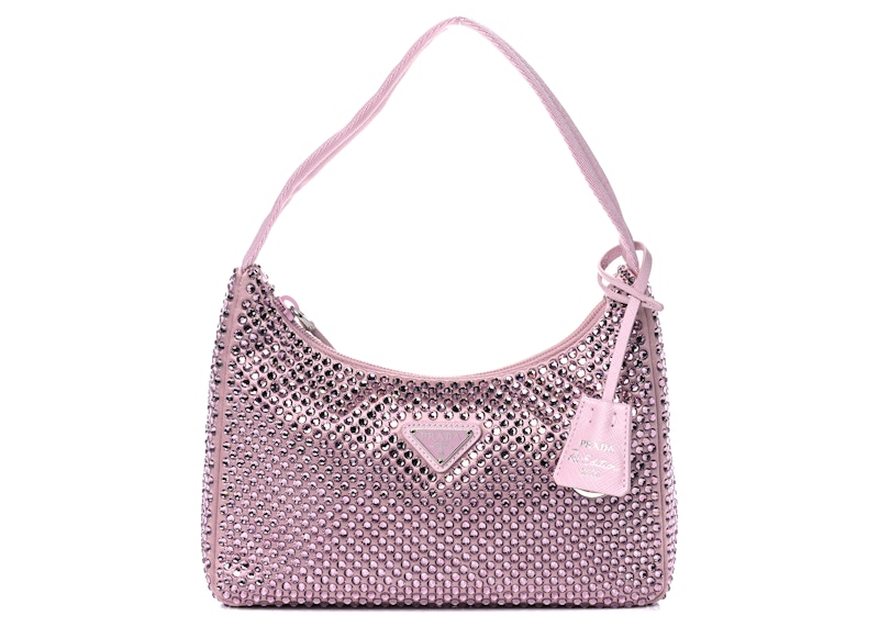 Prada Re-Edition 2000 Crystal Bag Roze