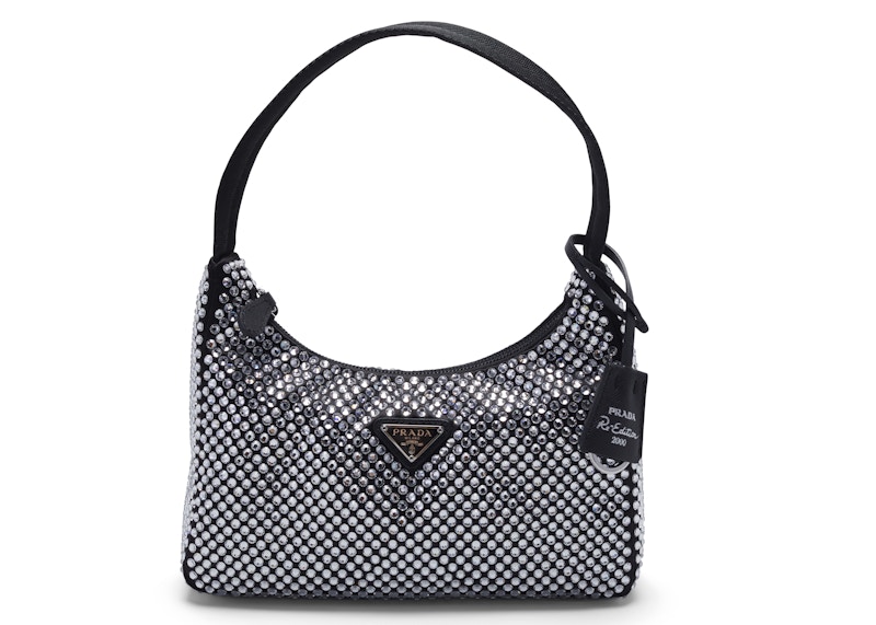 Prada Re-Edition 2000 Crystal Mini Bag Zwart