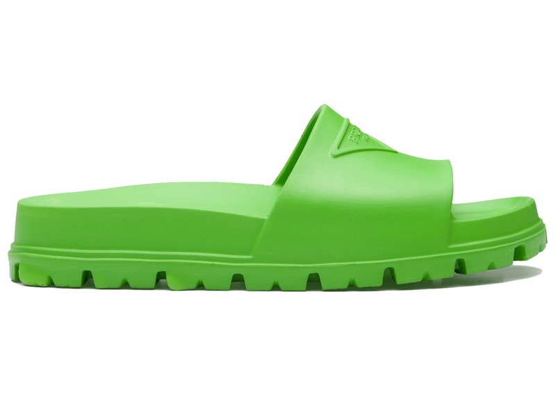 Prada Rubber Slides Apple Groen