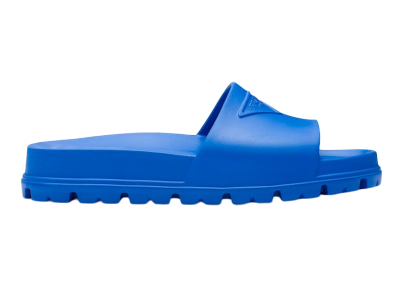 Prada Rubber Slides Light Blauw