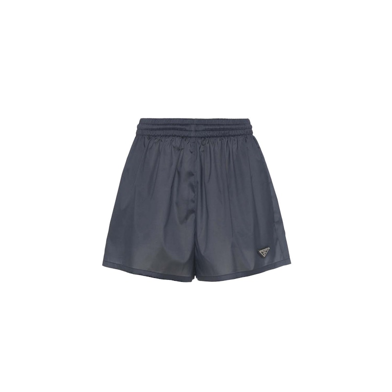 Prada Technical Silk Boxer Shorts Blauw