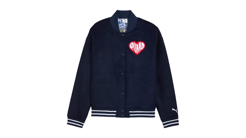 Puma Hooperhotline Varsity Button Down Jacket Puma Marineblauw