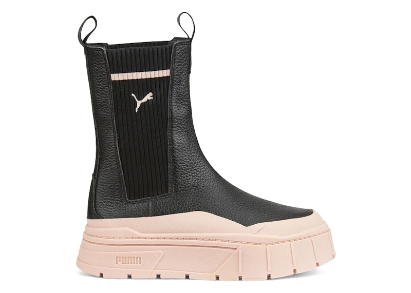 Puma Mayze Stack Chelsea Boot Rose Quartz Zwart