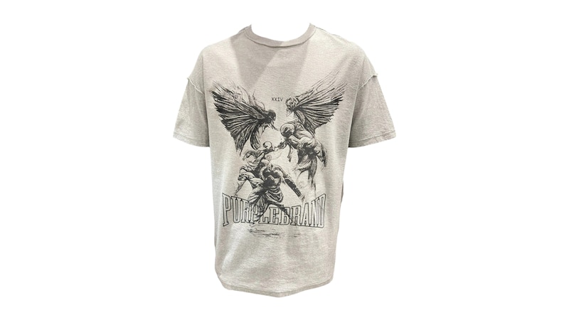 Brand Textured Inside Out Tee Heather Overige kleuren
