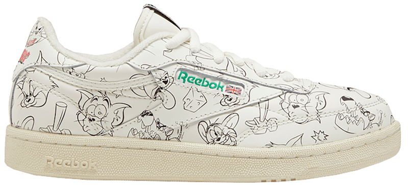 Reebok Club C Tom & Jerry All-Over Rood