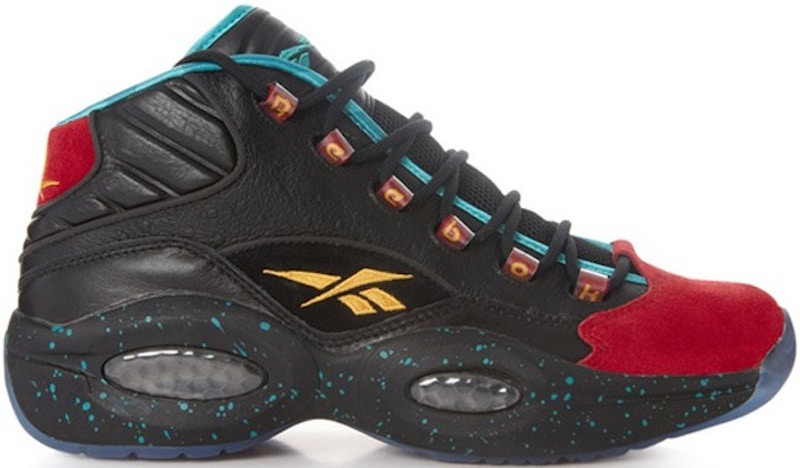 Reebok Question Mid Burn Rubber Apollos Young Zwart