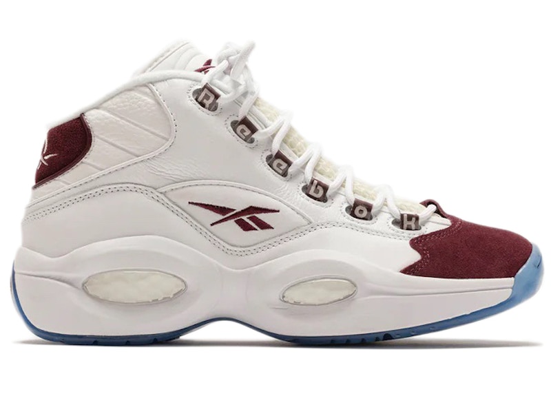 Reebok Question Mid Packer Shoes Burgundy Wit