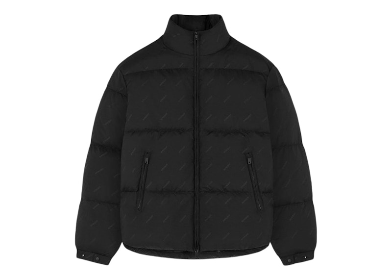 Represent All Over Logo Puffer Jacket Zwart