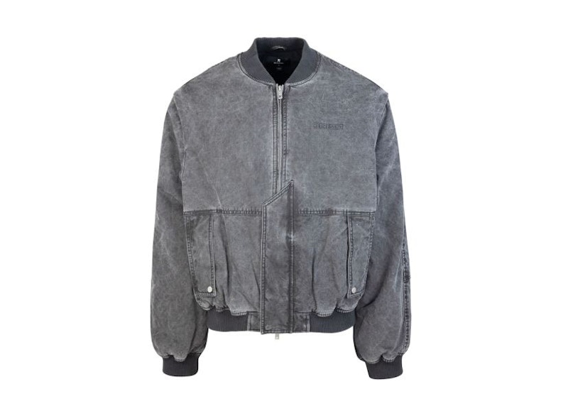Represent Bomber Inset Sleeve Jacket Stained Zwart