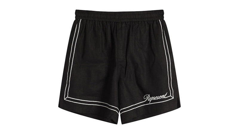 Represent Border Short Jet Zwart