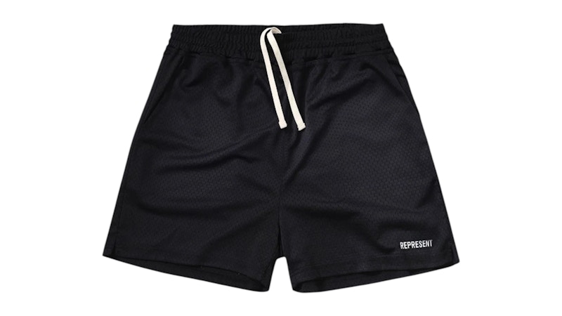 Represent Mesh Shorts Washed Zwart