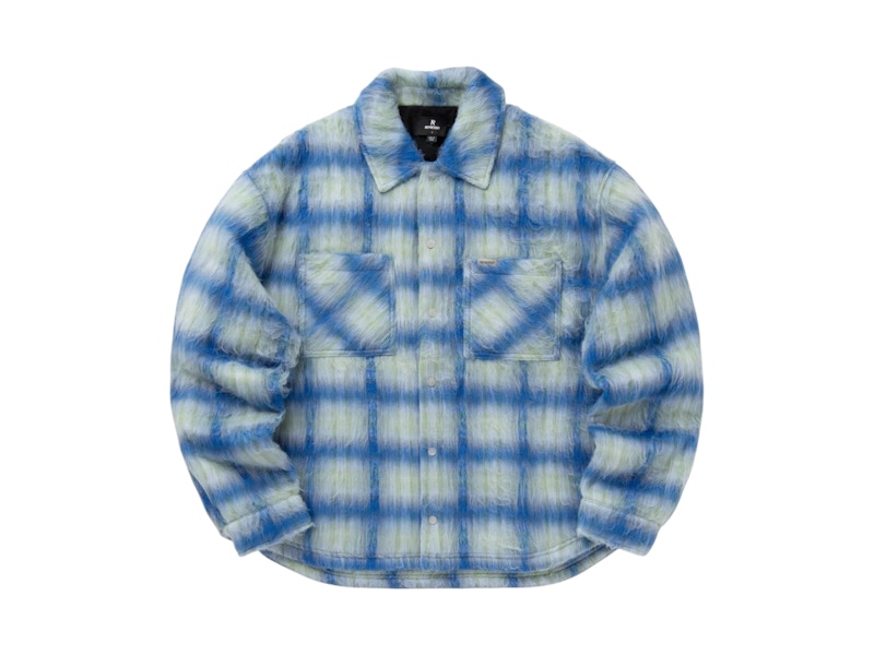 Represent Textured Wool Overshirt Electric Blauw